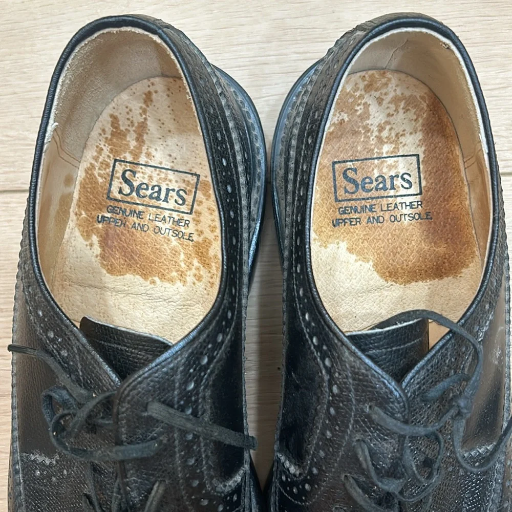 Vintage 70s Sears Men’s Wingtip Dress Shoes 9.5D